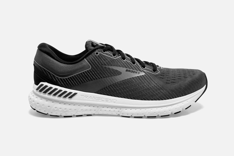 Brooks Transcend 7 Mens Australia - Road Running Shoes - Black/Grey (051-QPHSI)